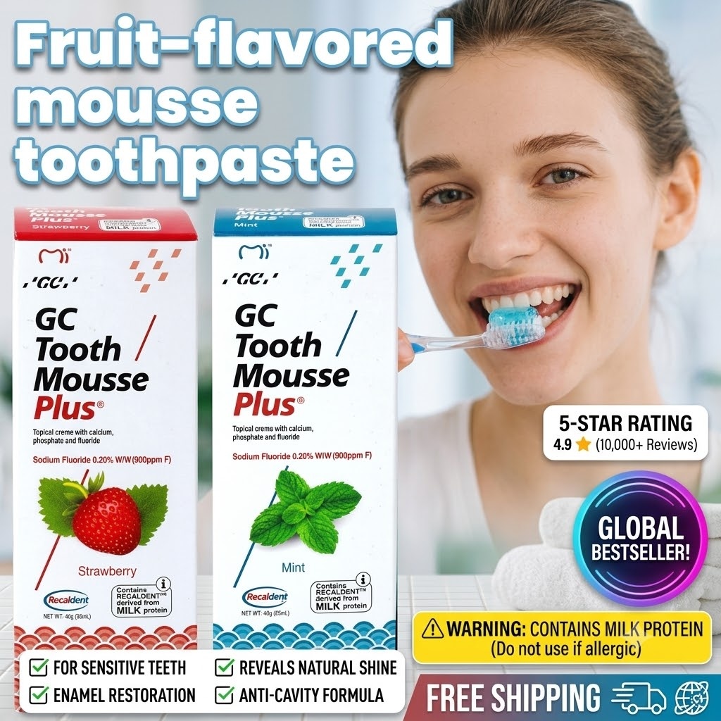 Teeth Whitening Cream - 50g GCフルーツフレーバームース歯磨き粉、虫歯予防、歯のホワイトニング、汚れ除去、毎日の口腔ケアクリーム