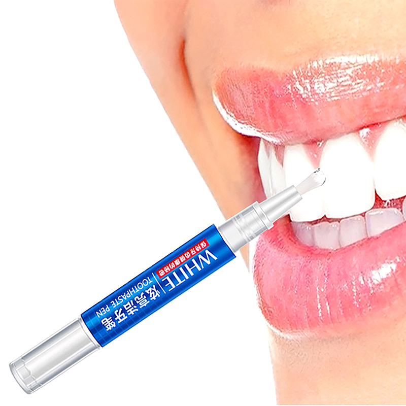 Teeth Whitening Pen - 3 ミリリットル歯のホワイトニングステインリムーバーブライトニングジェルペン効果的な除去歯垢汚れ口腔歯ケアペン歯のホワイトニングツール