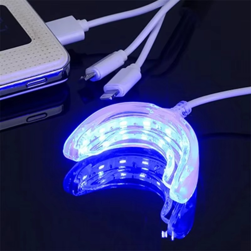 インテリジェントLEDブルーライトポータブルUSB/iPho - Teeth Whitening Device のレビューと価格