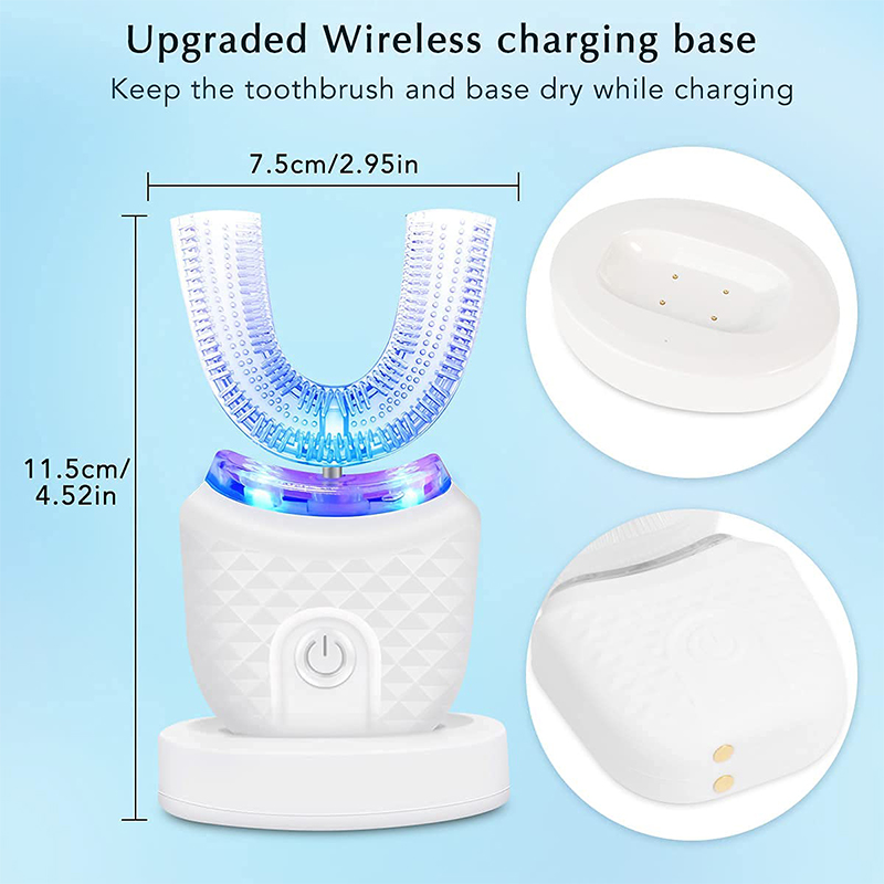 U字型自動電動歯ブラシ、歯科衛生メーカー、360度 - Teeth Whitening Device のレビューと価格