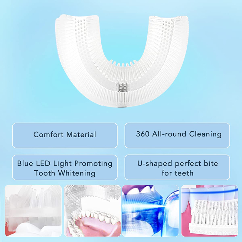 U字型自動電動歯ブラシ、歯科衛生メーカー、360度 - Teeth Whitening Device のレビューと価格