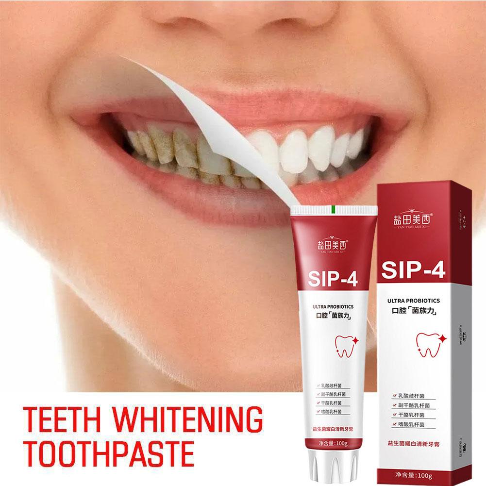 100g Sip-4 プロバイオティクスホワイトニング歯磨き - Teeth Whitening Yellow Teeth のレビューと価格