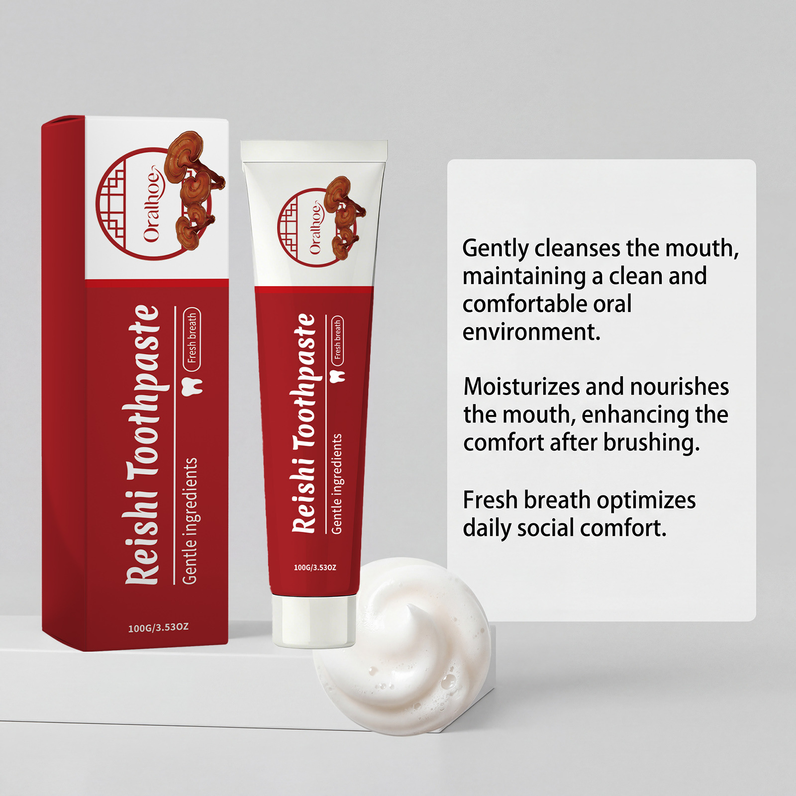 霊芝ハーブ歯磨き粉 歯のホワイトニング 黄ばみ除去 口臭予防 - Teeth Whitening Yellow Teeth のレビューと価格