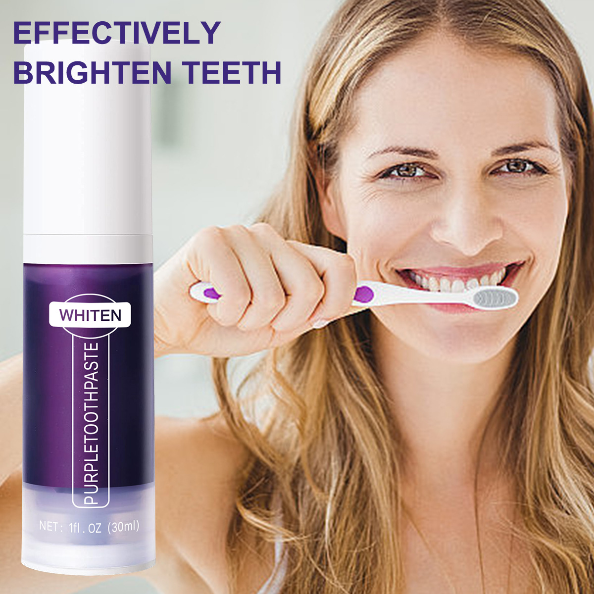 パープル歯磨き粉カラーコレクターセラム - 歯のホワイトニン - Teeth Whitening Yellow Teeth のレビューと価格