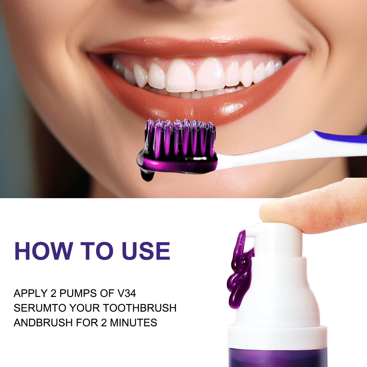 パープル歯磨き粉カラーコレクターセラム - 歯のホワイトニン - Teeth Whitening Yellow Teeth のレビューと価格