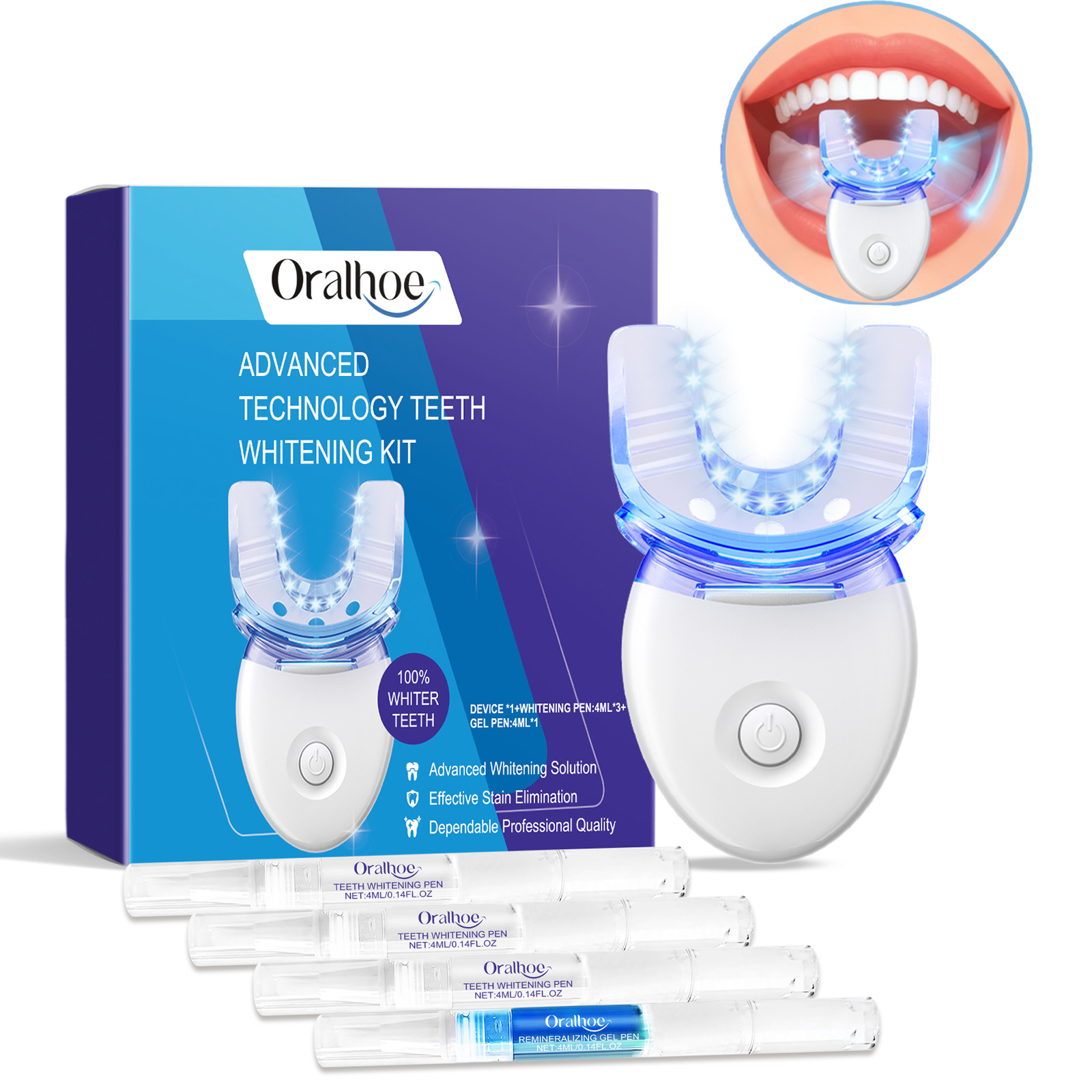 プロフェッショナルな歯のホワイトニングLEDライトキット、4 - Teeth Whitening Cream のレビューと価格